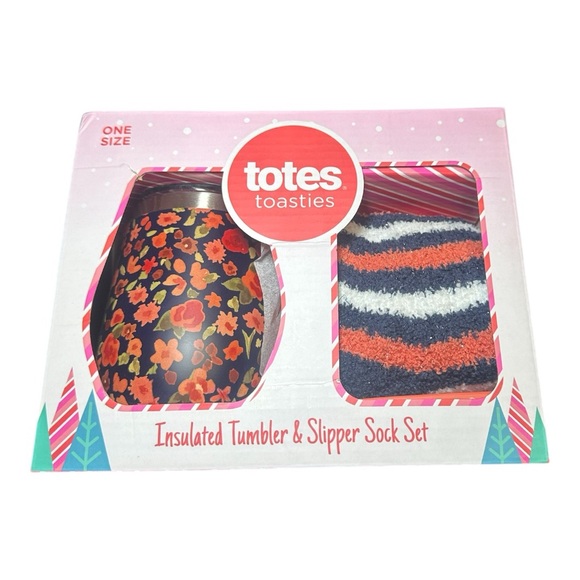 Totes Toasties Insulated Tumbler & Slipper Sock Set - Picture 1 of 5